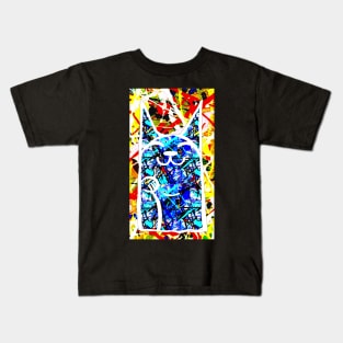 cat splash abstract 2 Kids T-Shirt